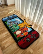 Rug with Pikachu Charmander Squirtle and Bulbasaur Rug Nintendo Switch